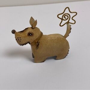 Scottie Dog Metal Figurine with Picture Holder Tail
